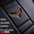 for Chevy Equinox Seat Covers 2005-2026, Full Coverage Customized Car Seat Covers, Premium Leather Waterproof Stain-Resistant Easy to Install (Standard 2 Seats, Black&Coffee)
