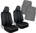 Motor Trend (2) Car Seat Covers for Front Seats with (2) Trimmable Car Floor Mats – Universal Fit Auto Accessories for Cars, Trucks, SUVs, Vans – Interior Protection and Vehicle Interior Shield Combo