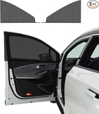 2 PCS Car Window Shades, Auto Front Rear Side Window Sun Shades for Block Heat & UV Protection, Breathable Mesh Baby Window Screen Covers, Universal Car Accessories (SUV Front)