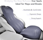 FLORICH Ergonomic Car Seat Cushion and 2-in-1 Lumbar Support Pillow Headrest Memory Foam Car Cushion Back Support Neck Pillow Driving Lumbar Seat Cushion for Truck Driver Sciatica Pain Relief, Blue