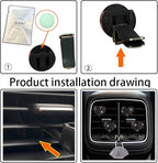 4Pcs Black Heart Air Vent Clips, 4 Pcs Bling Heart Car Air Fresheners Vents Clips Car Diffuser Diamond Interior Decor Charm Cute Accessories Decoration for Women, Automotive