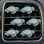 Cute Turtle Air Vent Clips, 6 Pcs Turtle Car Air Fresheners Vent Clips Car Diffuser Vent Clip Car Decoration Interior Decor Accessories for Women(Ocean, Lemon,Jasmine,Cologne Flavor)