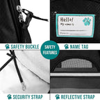 PetAmi Airline Approved Pet Carrier for Cat, Soft Sided Dog Carrier for Small Dogs, Cat Travel Supplies Accessories for Indoor Cats, Ventilated Pet Carrying Bag Medium Large Kitten Puppy, Large Black
