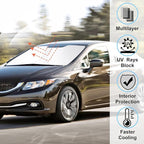 Windshield Sun Shade Custom Fit for 2012 2013 2014 2015 Honda Civic Accessories Foldable Sunshade Sun Blocker Protect Car from Sun Rays & Heat Damage Keep Car Cooler