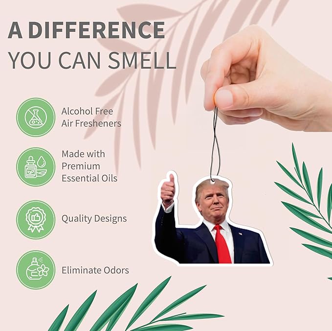 Trump Merchandise, Donald Trump Car Air Freshener, Trump Car Air Freshener, Donald Trump Gifts, Trump Car Accessories, Trump Car Fresheners Long Lasting, Trump Car Fresheners item (5pcs)