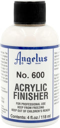 Angelus No. 600 Acrylic Leather Finisher – Flexible Clear Coat for Leather Shoes, Bags, Jackets & Accessories, High Shine Finish for Leather Craft & Restoration. No. 600-4 fl oz