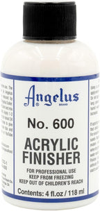 Angelus No. 600 Acrylic Leather Finisher – Flexible Clear Coat for Leather Shoes, Bags, Jackets & Accessories, High Shine Finish for Leather Craft & Restoration. No. 600-4 fl oz