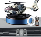 Car Air Freshener | Solar Powered Helicopter Scents Diffuser | Fashion Automotive Interior Decoration Accessories Purifiers for Car and Home Aromatherapy Dashboard (Blue)