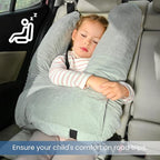 Travel Pillow, Car Pillow for Kids & Adults, Kid Travel Sleeping Pillows for Neck & Body Support, Car Travel Essentials Pillow on Road Trips, Gray