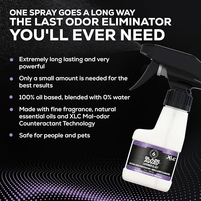 Blaze Away Commercial Air Freshener & Odor Eliminator for Strong Odor - Industrial-Grade Room Spray & Room Deodorizer for Home, Car, Smoke & Pet Odors - Long-Lasting Odor Absorber, Room Fresheners