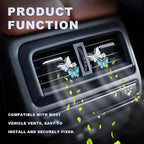 Car Shiny Dual Butterfly Air Outlet Clips, Crystal Air Fresheners Vent Clips, Car Diffuser Vent Clip Rhinestone Diamond Interior Decor, Car Decoration, Bling Car Accessories (2 Pcs Blue)
