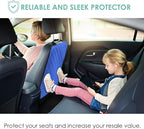 FH Group Faux Leather Seat Back Kick Protectors – 2 Pack Diamond Stitched Back Seat Protector for Driver and Passenger Seat, Waterproof, Easy to Clean