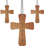Fumete 24 Pcs Easter Christian Cross Car Air Fresheners Gift Bulk Drift Air Freshener Religious Fresh Scented Hanging Ornaments for Church Sunday School Gifts (God Bless You)