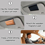 TERPINK Car Air Freshener Visor Clip Compatible with Drift Car Air Freshener, Auto Accessories, Vehicle Sun Visor Metal Clip, Black, Freshener not include (1 Pack)