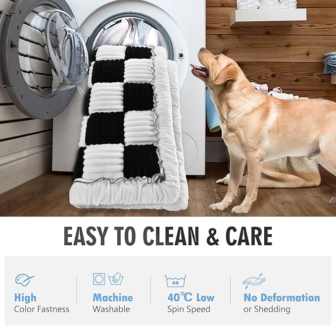Dog Bed for Truck Back Seat Non-Slip, Truck Dog Bed Soft and Comfortable, Back Seat Pet Bed Mat for Travel, Pet Car Blanket for Backseat Extender and Seat Covers Checkered 59”X27.5”