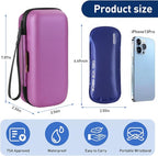 Insulin Cooler Travel Case, Portable EVA Medicine Travel Cooler, Diabetes Case with 2 Reusable Ice Packs TSA Approved for Diabetic Supplies Patent Pending(Purple-No Temp)