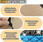 Bling Leather Car Armrest Seat Box Cover, Car Console Armrest Cover with Crystal Rhinestones, Anti-Scratch Waterproof Auto Center Console Protector Cushion Pad for Car SUV Truck (Blue)