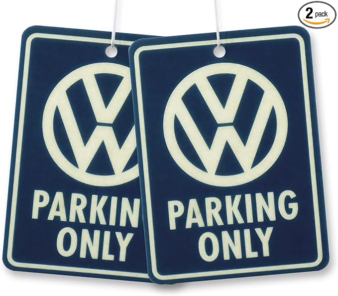 BRISA VW Collection Volkswagen Air Freshener, Room Freshener, Deodorizer for Cars T1 Bus Campervan Motif (Fresh/Blue/Set of 2)