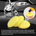 PSLER 30 Pack Foam Applicator Pads - Foam Car Wax Applicator Pad Detailing Round 4 inch Polishing Sponges for Car Wax Applicator Pad -Yellow