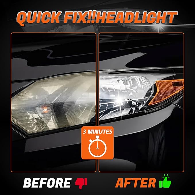 Headlight Restoration Kit Headlight Cleaner Head Light Cleaner Removing Yellowing Oxidized Headlamp Restoration Kit Headlight Polishing Kit Headlight Lens Restorer for Car