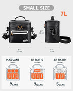 Soft-Sided Cooler Bag, 7/16/30 Can Insulated Lunch Box, Waterproof, Leak-Proof, Portable Lunch Bag for Work, Beach, Drink, Travel, Camping, Picnic