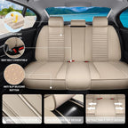 Back Seat Covers Fit for Toyota Yaris 2007-2020, Car Seat Covers Back Seats, Breathable Faux Leather Automotive Seat Covers Back Pair Anti-Slip Seat Cover(Beige, Back)