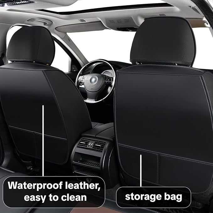 Car Seat Covers for Ford Bronco Sport 2021-2025 Car Seat Cover, Waterproof Faux Leather, 5 Piece Full Set, Wear Resistance, Easy to Clean and Install, Beautify Interior