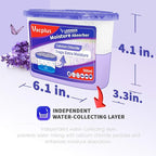 Vacplus Moisture Absorbers, 10.5 Oz Humidity Absorber Boxes Attracts Extra Moisture from Your Bathroom, Closet, Kitchen & Study, Dehumidifier, Odor Eliminator for Closet (Lavender Scent), 12 Packs