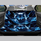 KEIAHUAN Blue Wolf Print Car Seat Covers for Men Automotive Front and Rear Split Bench Seat Cover Set Washable Breathable Universal Fits Most Vehicle Truck,SUV