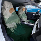 2 Pack Car Towel Seat Covers with Storage Bag, Multifunctional Towel for Gym Outdoor Sport, Picnic, Beach, Pet Dog Travel,Non-Slip Washable Car Seat Protector (Landscape Painting)