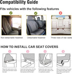 xigua Cute Gnomes Front Car Seat Cover Breathable Waterproof Non-Slip Wearable Car Seat Accessories Easy to Install Automotive Front Protectors for Most Cars Trucks SUV, 2PCS