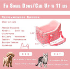 Cullaby Console Dog Car Seat - Portable Dogs Armrest Booster Seat for Small Dog, Anti-Collapse Pet Car Seat with Soft Cushion Safety Belt, Support Pet Up to 11lbs (Pink Daisy)
