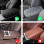 Car Center Console Cover,Microfiber Leather Car Armrest Cover Cushion with Storage Bags, Universal Car Armrest Storage Box Car Interior Accessories for Most Vehicles, Beige