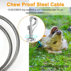 Chew Proof Dog Car Seat Belt, 2 in 1 Steel Cable Dog Car Accessories Headrest Restraint Dogs Car Seatbelt for Medium Large Dogs Chewer Heavy Duty Dog Seatbelts for Cars Swivel Attach