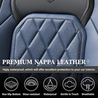 Coverado Seat Covers, Car Seat Cover Front Seats, Luxury Faux Leather Seat Cover, Black and Blue Seat Cover, Car Seats Protectors Waterproof, Automotive Seat Covers Universal Fit for Most Cars