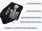 Skull Car Windshield Sun Shade Foldable Sunshade Front Window Cover Sun Visor Protector Accessories (59x27.5 inches)