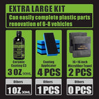 90ml Ceramic Plastic Restorer - Car Trim Restorer Kit with 12-Month UV Protection, 3 fl oz Professional Grade