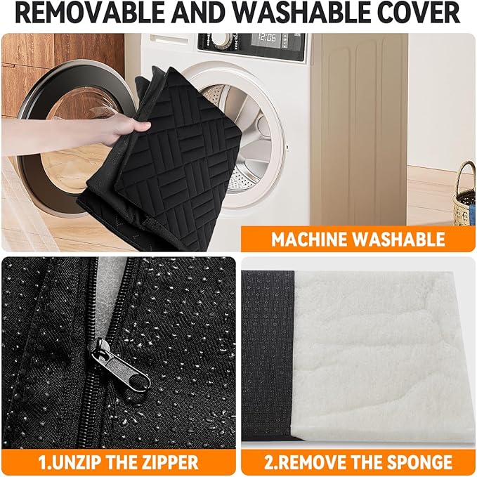 YJGF Dog Mat for Back Seat Extender for Dogs,Dog Bed for Car,Hard Bottom Car Seat Cover for Dogs,Pet Cover for Hammock for Car (Black, for car Back seat Extender)