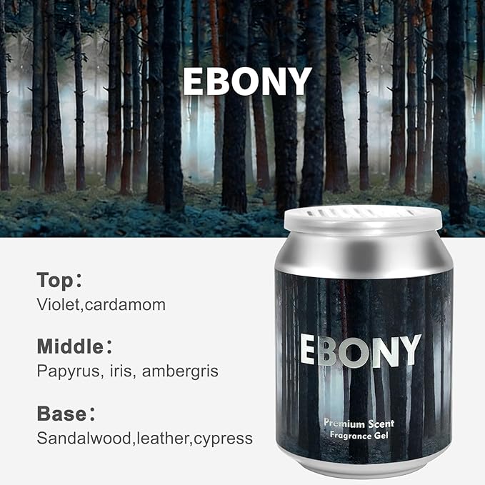 Air Freshener, Sandalwood Scent Diffuser with Leak-proof Cap for Car & Home, Gel Car Diffuser for Bathroom, Closet, Basement, Garage and Small Spaces, 7.1 oz Each Lasts 45 Days, 2 Pack