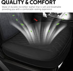 wuyaoyao Leather Car Seat Bottom Covers, Anti-Slip Front Seat Covers for Car, Auto Seat Cover Cushion Pad, Full Wrap Bottom Auto Seat Protector with Pocket Suitable for Most Vehicles (Black)