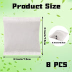 8 Pcs Universal Activated Charcoal Odor Absorber Bag, White Bamboo Charcoal Deodorizer Bags for Diaper Pail, Cat Litter Box, Closet, Shoe Cabinet (3.15x3.15in)