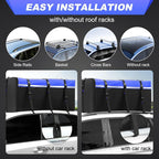 Sailnovo Rooftop Cargo Carrier PVC 20 Cubic Waterproof Rooftop Car Storage Bag with Anti-Slip Mat, 6 Door Hooks Soft-Shell Car Top Carrier for Vehicle