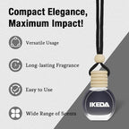 Ikeda Car Air Freshener: Hanging Car Smell Air Freshener | 10ml Round Hanging Car Decoration | Long Lasting Fragrance | For Auto Home | 1pcs (New car)
