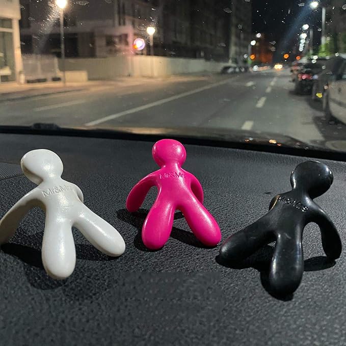 Cesare Car Air Freshener Citrus&Musk Fragrance Fuchsia Long Lasting 45 Days Air Vent Clip Uses Alcohol-Free Fragrance Oil Non-Toxic EVA Material