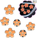 6pcs Flower Car Air Fresheners,Cute Orange Daisy Air Vent Clips Car Decor for Women,3.3cm/3cm/2.5cm Girly Flower Car Vent Clips,Refillable Clips on Diffuser