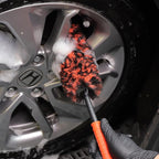 SPTA Rim Cleaner Brush, 3 Pcs Synthetic Ultimate Wheel Brush Set, Flat Spoke Wheel Cleaning Brush, Car Wheel Brush, Brush for Cleaning Wheels, Safe for Cars, Trucks, SUVs, RVs, Motorcycles & More