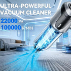 Handheld Car Vacuum Cleaner, 22000Pa High Power Hand Held Vacuum Cordless, 9-in-1 Car Vacuum Portable Cordless, 120W Handheld Vacuum with Multi-Nozzles for Auto, Home, Office, Pet