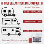 RV Roof Coating - Professional Flexible Waterproof Camper Roof Sealant Solar Reflective White Paint for Rubber EPDM TPO Fiberglass Aluminum Camper, Trailer, RV Repair (1 Gallon)