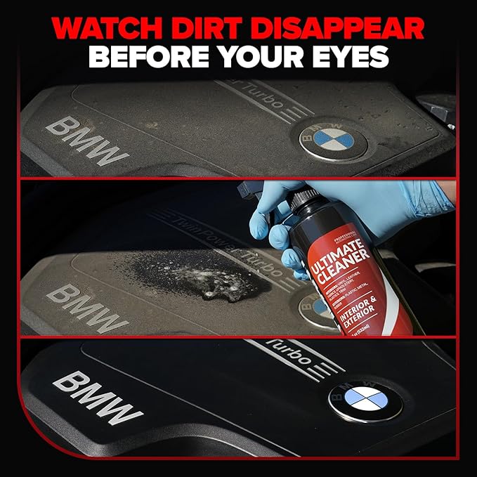 Carfidant Interior Cleaner – Removes Stains & Deep Cleans Car Seats, Leather, Fabric, Upholstery, Plastic, Dashboard & More - Car Cleaning Kit & Interior Detailer Spray - 32oz