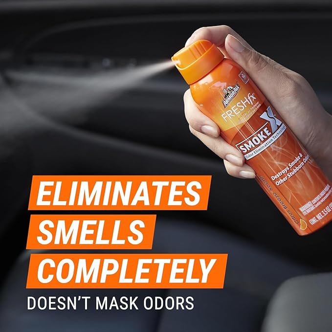 Armor All Car Air Freshener and Purifier - Odor Eliminator for Cars & Truck, Citrus Breeze Scent, Pump Spray, Pack of 4